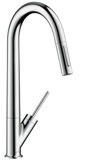 Hansgrohe Axor Starck single lever kitchen mixer 270 with pull-out shower
