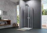 HÜPPE Design pure swinging folding door Width: 100cm stop left for shower tray