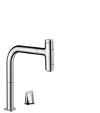 hansgrohe Metris Select M71 2-hole single lever kitchen mixer 200, pull-out shower, 2jet, sBox