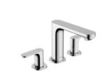 hansgrohe Rebris S 3-hole basin mixer 110, with pop-up waste, chrome, projection 134 mm, 72530000