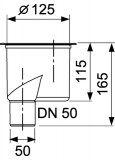 TECE Drain TECEdrainline, DN 50 Drain vertical, 1.3l/s