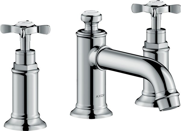 Hansgrohe AXOR MONTREUX 3-hole basin mixer 30, pop-up waste, 142mm overhang