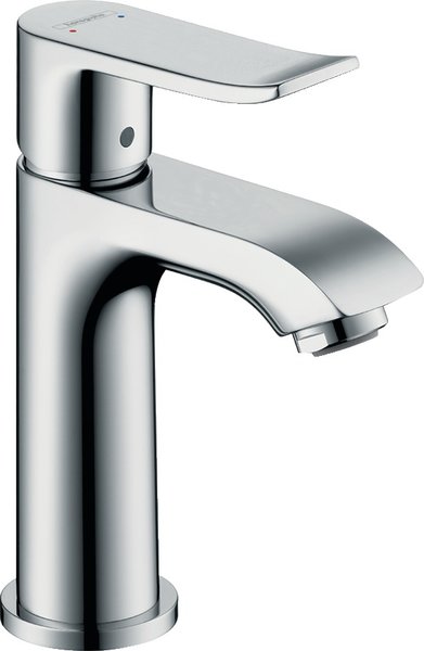Hansgrohe Metris single-lever basin mixer 100 with waste for hand-rinse basin 31088000