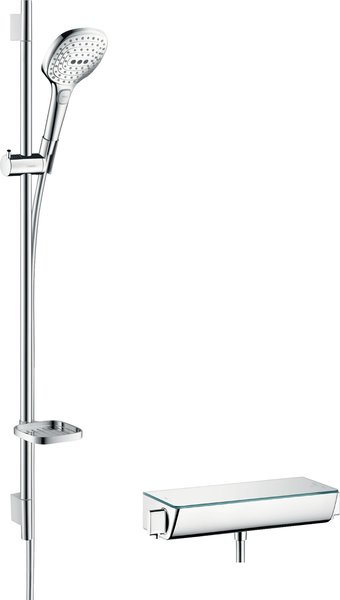 Hansgrohe Raindance Select surface-mounted shower system 120 with Ecostat Select thermostat and shower bar 90 cm, 27039