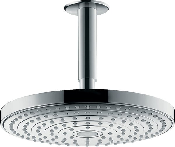 Hansgrohe Raindance Select S240 2 jet EcoSmart overhead shower head with ceiling connection, 26469, chrome