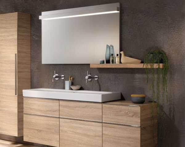 Geberit iCon Waschtisch 120x48,5cm weiß, 124025 ohne Hahnlöcher