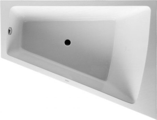 Duravit bathtub Paiova 170x130cm corner right, 700267, with moulded Acylverkleidung and frame, white