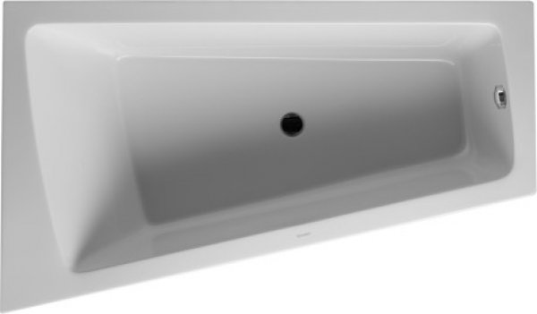 Duravit bathtub Paiova 170x100cm corner left, 700264, with moulded acrylic cladding and frame, white