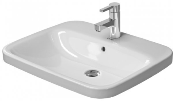 Duravit built-in washbasin DuraStyle 61,5cm, installation from above, with overflow, with tap hole bench, 1 tap hole