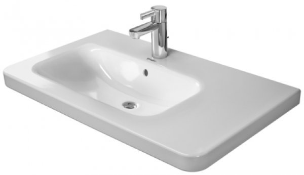 Duravit furniture washbasin DuraStyle 80cm, with overflow, with tap hole bench, 1 tap hole basin left