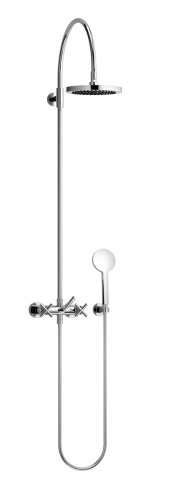 Dornbracht Tara Showerpipe with shower mixer, without hand shower, projection stand shower 420 mm, 26632892