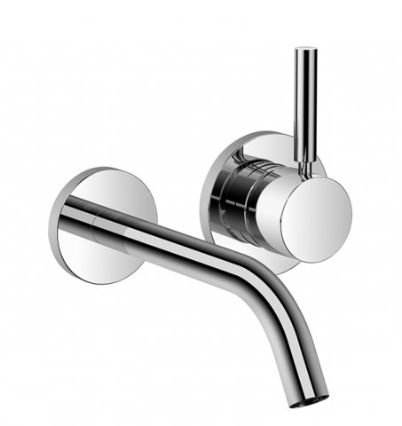 Dornbracht Meta single-lever wall-mounted basin mixer without pop-up waste, 190 mm projection, fixed spout