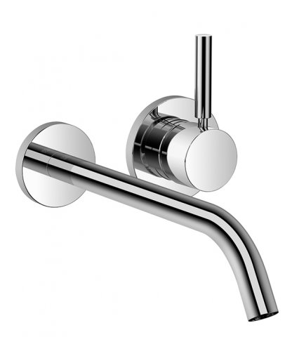 Dornbracht Meta wall-mounted single-lever basin mixer without pop-up waste, 250 mm projection