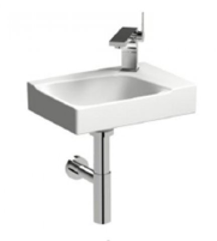 Keramag Xeno 2 Hand-rinse basin with tap hole right, without overflow, 40x28 cm white, 500.529.01.1
