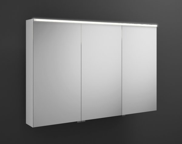 Burgbad Eqio mirror cabinet with horizontal LED lighting, middle door hinge right SPGS120L, width: 1200mm