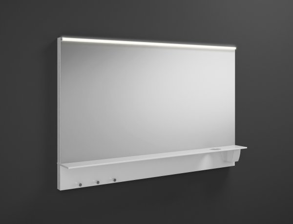 Burgbad Eqio illuminated mirror with horizontal LED top light and shelf SEZQ120, width: 1200 mm