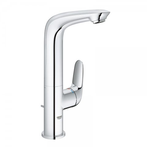 Grohe Eurostyle single lever basin mixer, L-size with waste, closed lever handle