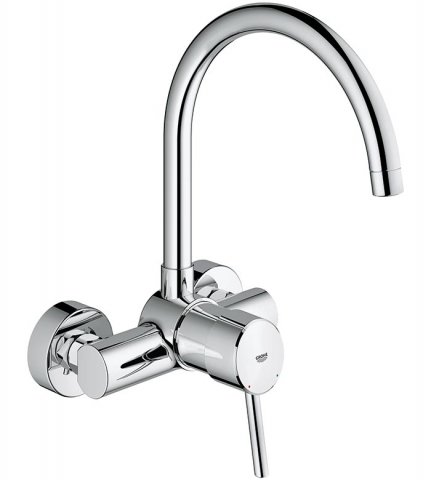 Grohe Essence Profi Spültischbrause – Einhandmischer, Gelb, Mit GROHFlexx Schlauch & 360° Drehung