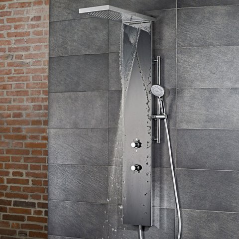 HSK shower panel LAVIDA Plus, with surge function, 3-way control element, 1900017