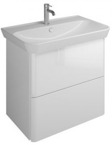 Burgbad Iveo ceramic washbasin incl. washbasin vanity unit SFEN080, width: 800mm