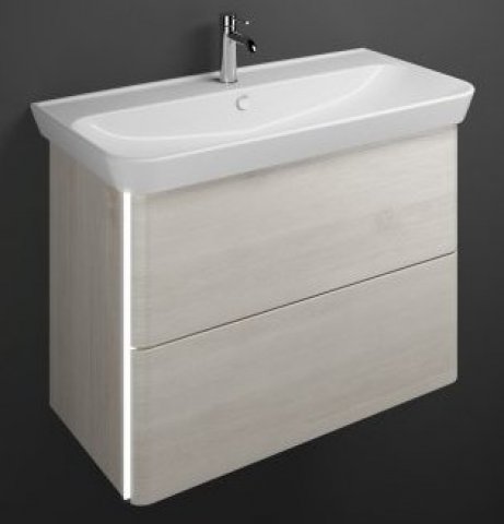 Burgbad Iveo Keramik-Waschtisch inkl. Waschtischunterschrank SFEY100