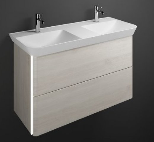 Burgbad Iveo Keramik-Waschtisch inkl. Waschtischunterschrank SFFU120