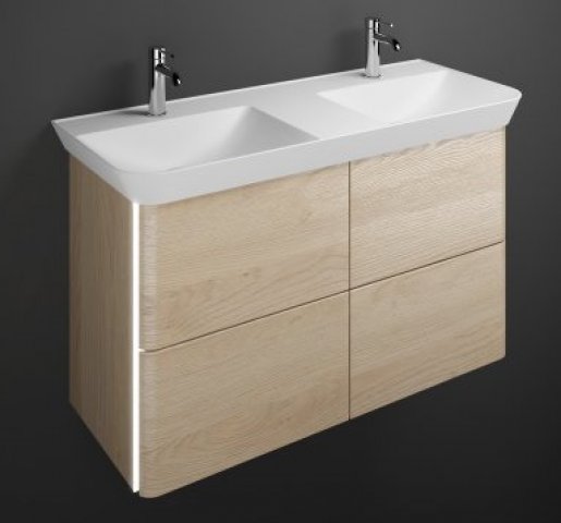 Burgbad Iveo Keramik-Waschtisch inkl. Waschtischunterschrank SFFY120