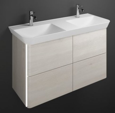 Burgbad Iveo Keramik-Waschtisch inkl. Waschtischunterschrank SFFY120