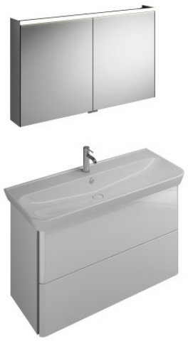 Burgbad Iveo set ceramic washbasin incl. vanity unit SFHJ120, width: 1200mm