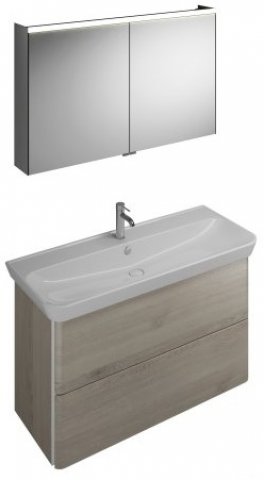 Burgbad Iveo set ceramic washbasin incl. vanity unit SFHJ120, width: 1200mm
