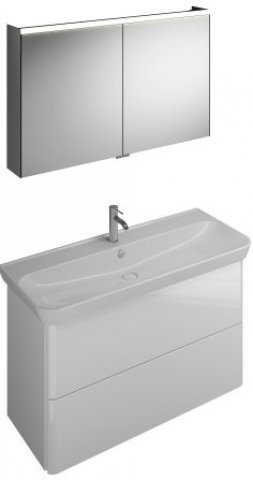 Burgbad Iveo Set ceramic washbasin incl. vanity unit SFHK120, width: 1200mm