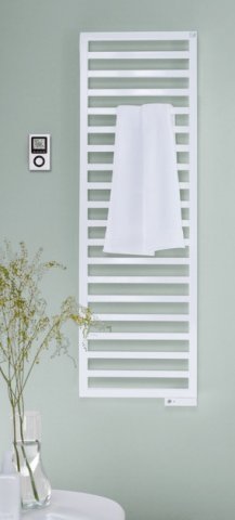 Zehnder design radiator Quaro QAM-100-045/ID , for mixed operation with built-in electric heating cartridge