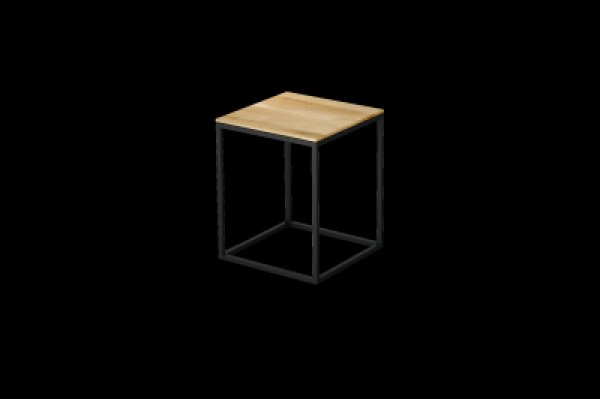 Bette stool Q020, 35x35cm, real wood top oak crß¨me
