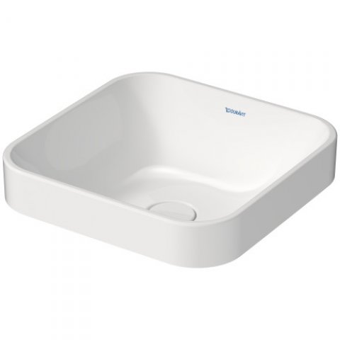 Duravit Happy D.2 Plus Countertop sink, 235940, 400x400 mm, ground, without overflow, without tap hole bench