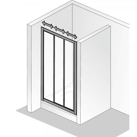 HSK Panel lateral Favorit para puerta corredera, plegable, plegable y  pivotante, tamaño: 100 x 185 cm