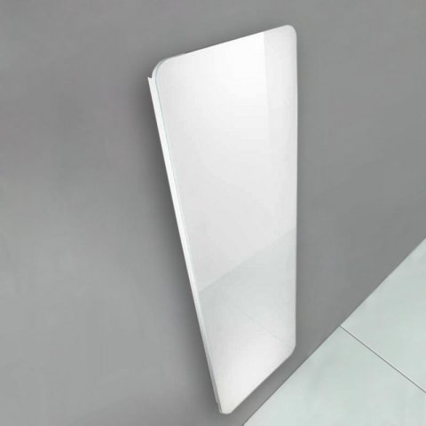 HSK Bathroom radiator Softcube, with white glass front, width: 57cm, height: 180cm