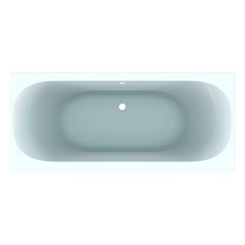 Geberit rectangular bathtub Soana, Duo, fitted bath, narrow rim, 190 x 90 cm, white