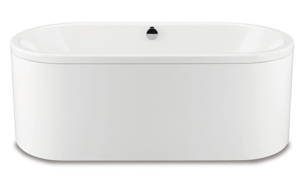 Kaldewei Classic Duo Oval, freestanding bathtub 113-7, 170x75x42 cm, with apron exterior color alpine white