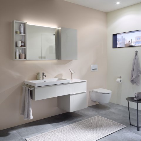 Geberit iCon, Set Wand-WC mit WC-Sitz, spülrandlos, Tiefspüler,  geschlossene Form, 6l, 501664