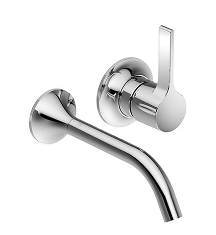 Dornbracht VAIA wall-mounted single-lever basin mixer without pop-up waste, 190 mm projection, 36860809