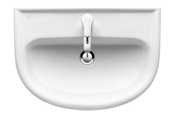 Laufen PRO B semi-recessed wash basin, 1 tap hole, with overflow, 560x440, white