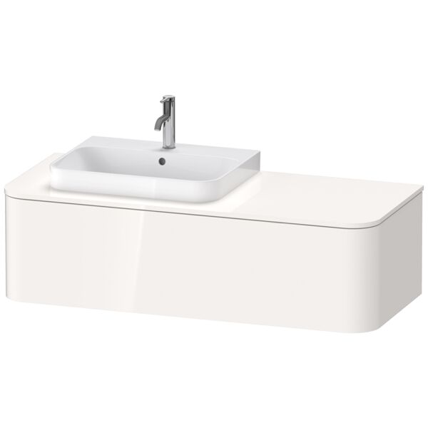 Duravit Happy D.2 Plus Vanity unit for wall-mounted bracket, 1300x550 mm, 1 pull-out, for top-mounted basin Position left