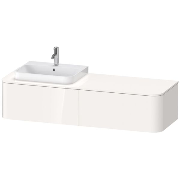 Duravit Happy D.2 Plus Vanity unit for wall-mounted console, 1600x550 mm, 2 pull-outs, for top-mounted basin Position left
