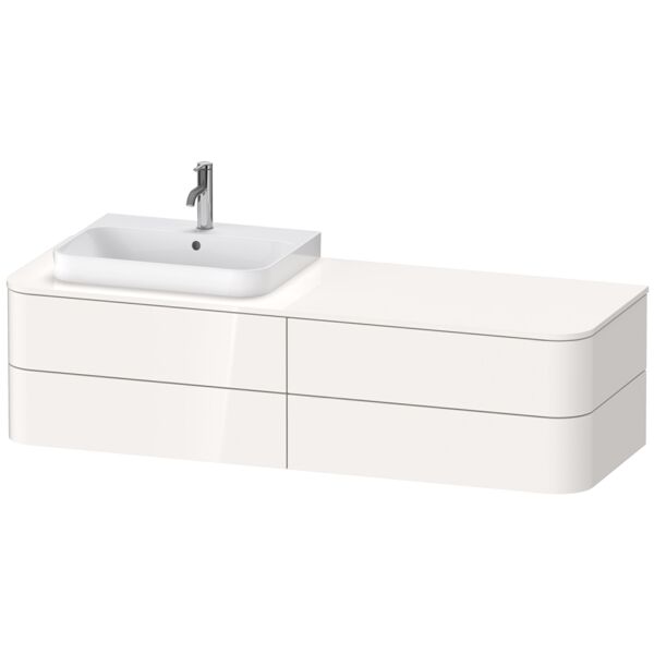 Duravit Happy D.2 Plus Vanity unit for wall-mounted console, 1600x550 mm, 4 drawers, for top-mounted basin Position left