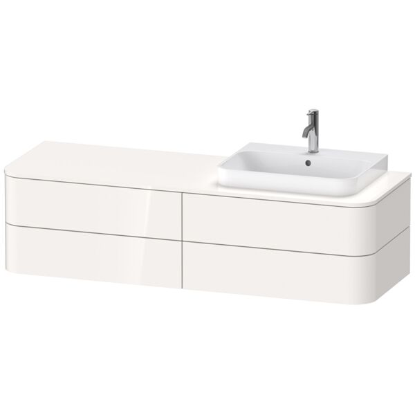 Duravit Happy D.2 Plus Vanity unit for wall-mounted console, 1600x550 mm, 4 drawers, for top-mounted basin Position right