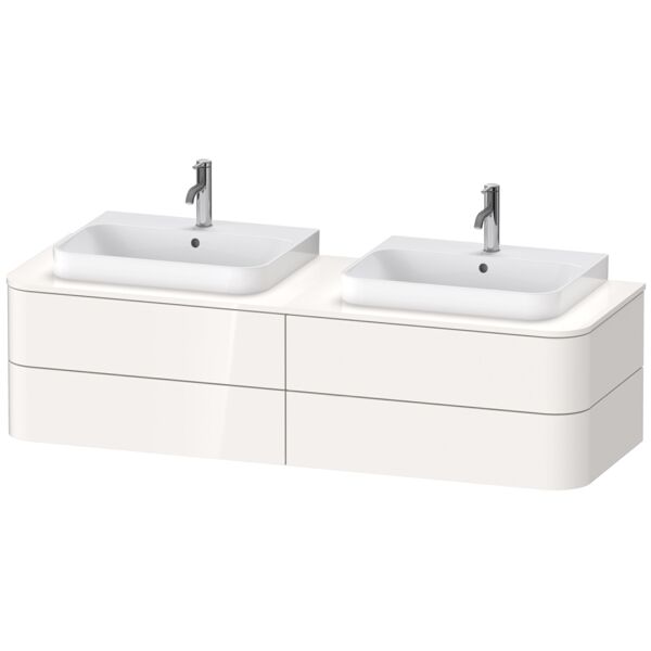 Duravit Happy D.2 Plus Vanity unit for wall-mounted console, 1600x550 mm, 4 drawers, for 2 top-mounted basins