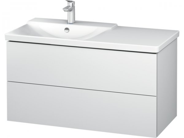 Duravit L-Cube vanity unit wall-hung width1020mm, depth 481mm, 2 drawers, suitable for \