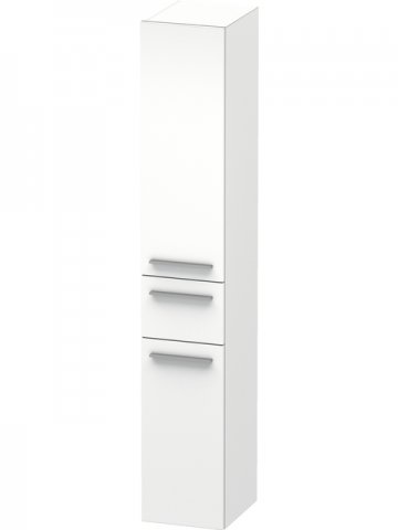 Duravit X-Large Tall cabinet 1128, 2 wooden doors, 1 central drawer, left-hinged, 300mm