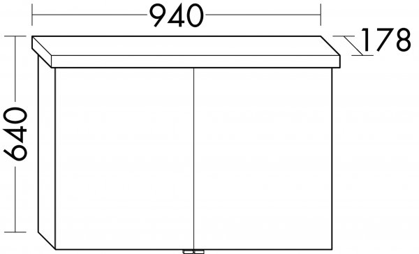 Armoire De Toilette Burgbad Essento Avec Eclairage Led Largeur 940 Mm