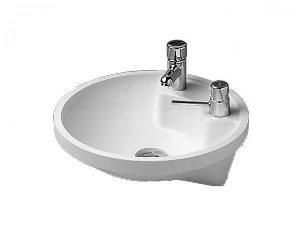 Duravit built-in wash basin Architec 40cm, without overflow, with tap hole bench, 1 tap hole